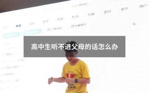 高中生听不进父母的话怎么办