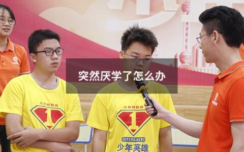 突然厌学了怎么办