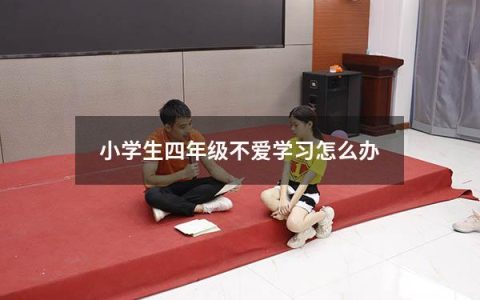 小学生四年级不爱学习怎么办