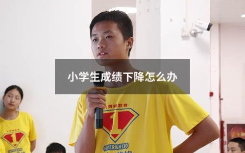 小学生成绩下降怎么办