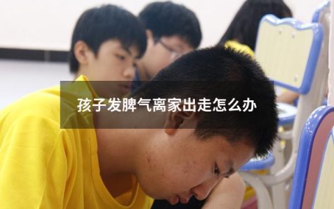 孩子发脾气离家出走怎么办