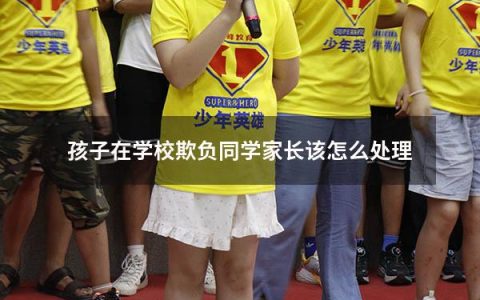 孩子在学校欺负同学家长该怎么处理