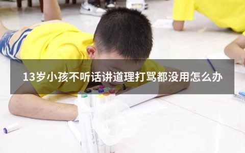 13岁小孩不听话讲道理打骂都没用怎么办
