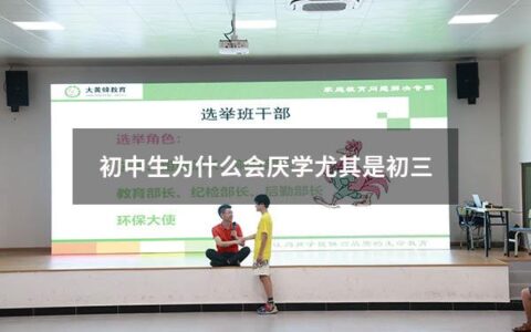 初中生为什么会厌学尤其是初三